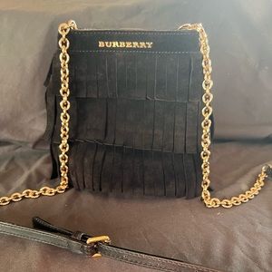 Burberry Mini Suede Fringe Crossbody